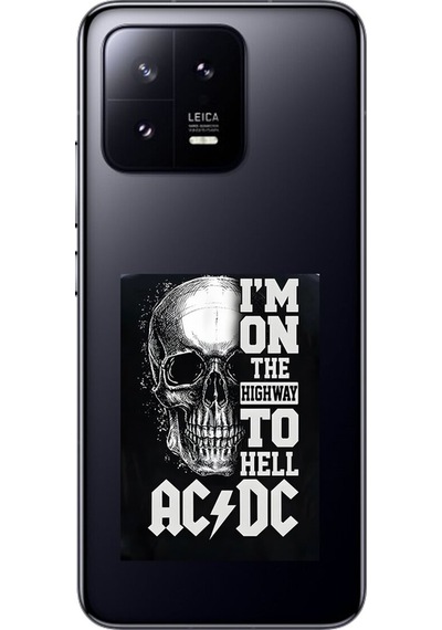Xiaomi Mi 13 Uyumlu Şeffaf Kılıf Ac/dc Tasarımlı