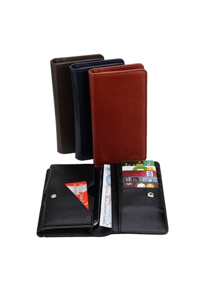 Clk Bizoon % 100 Deri Uzun Çıtlı Cüzdan Ve Kartlık 4002