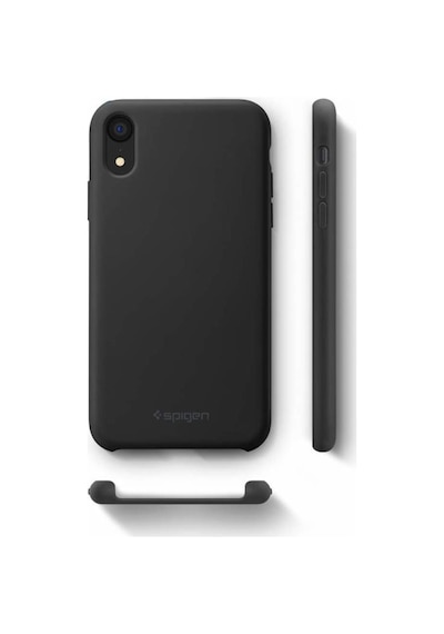 Spigen İphone Xr İle Uyumlu Kılıf Silicone Fit Black Siyah