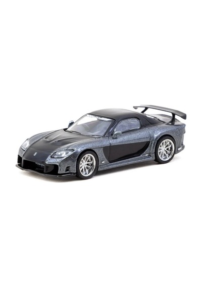 Mey İthalat 1/64 Mazda Rx-7 Veilside Fortune7 Grey Metallic / Black