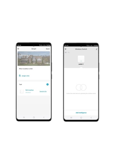 Zigbee Tekli Senaryo Düğmesi Tuya, Smart Life, Zigbee2mqtt Uyumlu - Pil Hariç Standart