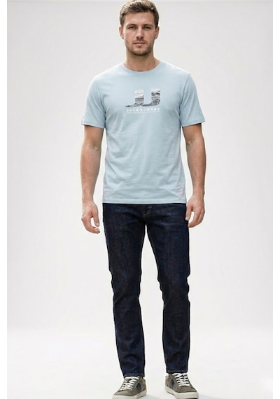 Jack & Jones Jcodust Erkek Tişört Mavi