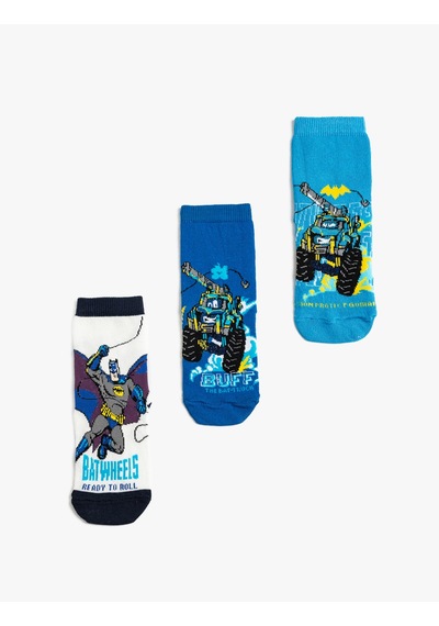Koton 3'lü Batman Çorap Seti Lisanslı Mavi 5wkb80031aa Mavi