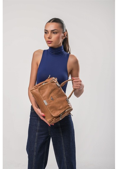 Ççs 18074 Kadın Çapraz Askılı Çanta Camel