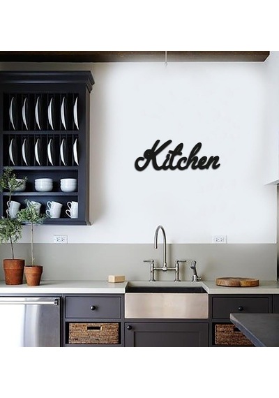 Cajuart Dekoratif Kitchen Mutfak Yazılı Ahşap Duvar Tablo Dekor