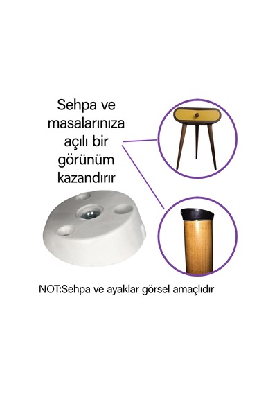 4 Adet Dereceli Ayak Tabanı Beyaz Mobilya Masa Sehpa Ayağı Bağlantı Aparatı Açılı Plastik