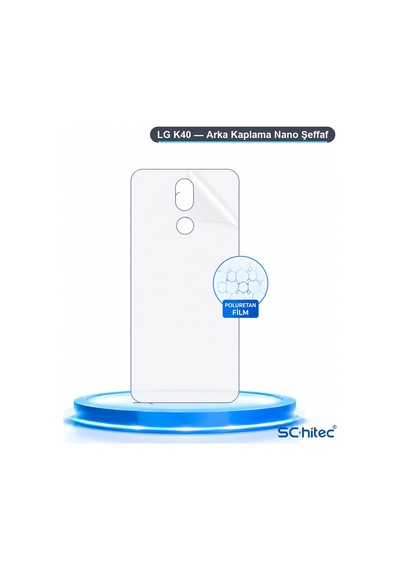 Schitec Lg K40 Uyumlu Arka Yüzey Hidrojel Koruyucu Film