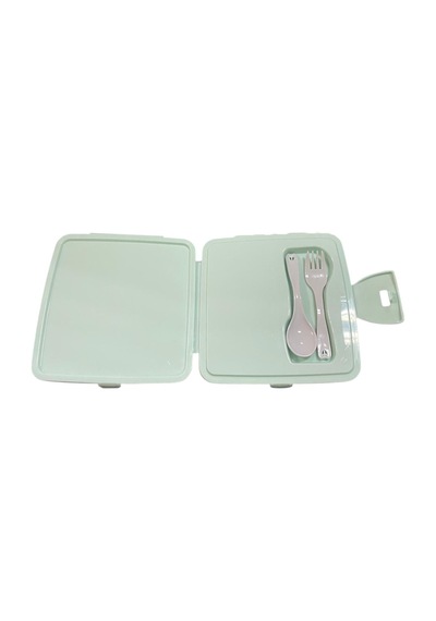Beslenme Kutusu 4 Bölmeli Frozen Mint Yeşili Renk Kız Figürlü 1 Adet Yemek Saklama Kabı Beslenme Çantası Mint Yeşili