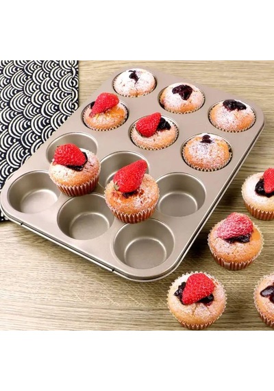 Busstier 12 Bölmeli Premium Metal Muffin Ve Cupcake Tepsisi - Yapışmaz, Eşit Pişirme Özellikli Kalıp Sku: Smg8690010523211 Açık Gri Busstier 12 Bölmeli Premium Metal Muffin Ve Cupcake Tepsisi - Yapışmaz, Eşit Pişirme Özellikli Kalıp Sku: Smg8690010523211 Açık Gri