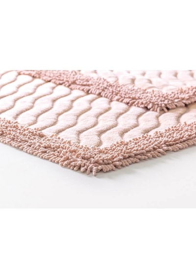 Cotton Marlow 2'li Pamuklu Klozet Takımı Pudra Banyo Paspas Seti Klozet Takımı Renkli