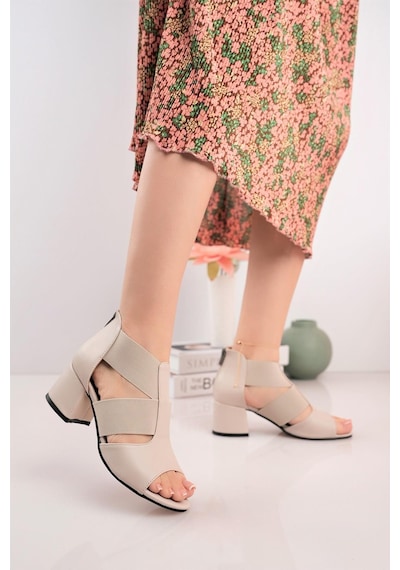 Nesil Shoes Conf 116 Ten Fermuarlı Yazlık Kadın Ayakkabı-ten Ten Rengi