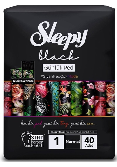 Black Premium Plus Günlük Ped Normal 40 Adet Ped