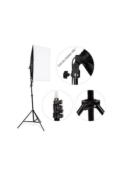 Fototek 50 x 70 CM Tek Duylu Sürekli Işık Softbox + 2 M Işık Ayağı