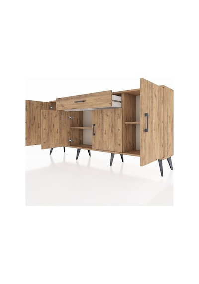 Arges Konsol 3 Raflı Tek Çekmeceli 4 Kapaklı 176x30x83 Çam-çam/çam Çam/çam Arges Konsol 3 Raflı Tek Çekmeceli 4 Kapaklı 176x30x83 Çam-çam/çam Çam/çam