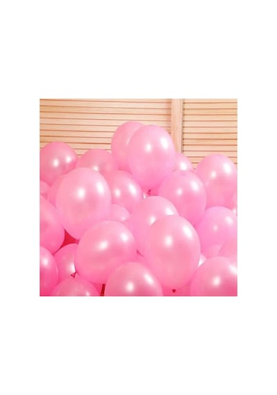 Pembe Metalik Balon 20 Adet 418
