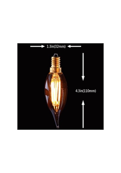 Tr 4w Rustik Kıvrık Dekoratif Led Ampul 2700k Amber Ct-4281 Genel