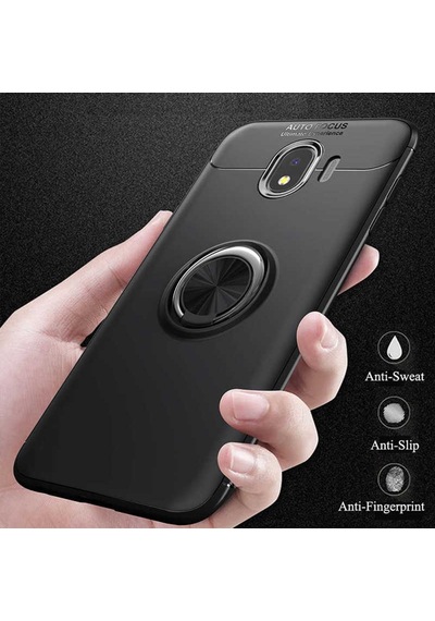 Samsung Uyumlu Galaxy J4 Kılıf Yüzüklü Magnetli Ravel Case
