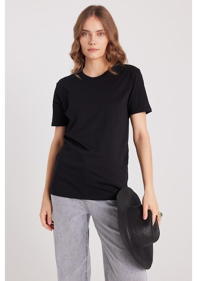 Tudors Kadın Slim Fit Dar Kesim %100 Pamuk Yumuşak Dokulu Siyah Bisiklet Yaka Tişört-37838 Siyah Tudors Kadın Slim Fit Dar Kesim %100 Pamuk Yumuşak Dokulu Siyah Bisiklet Yaka Tişört-37838 Siyah