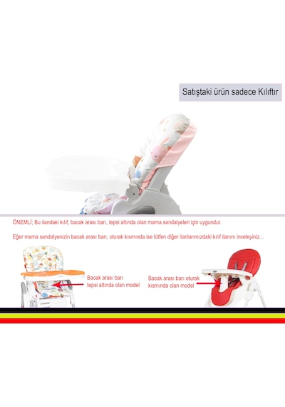 Holmer Organik Mama Sandalyesi Minderi & Kılıfı Kemer Deliksiz