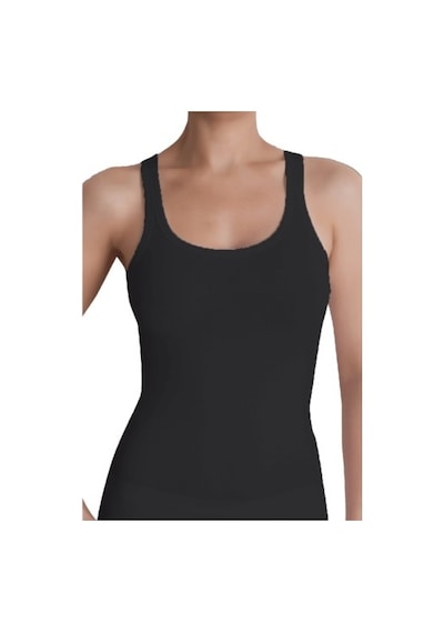 The Don Organic Blended Bayan Singlet - Ince Kenarlı Atlet Siyah