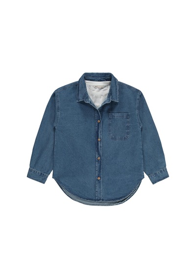 Civil Girls Denim 10-13 Yaş Gömlek - Mavi