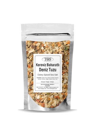 Tos The Organic Spices Kereviz Baharatlı Deniz Tuzu 1 KG Celery Spiced Sea Salt