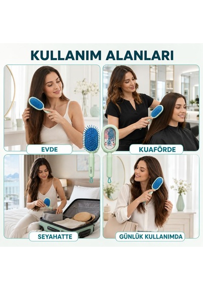 Saç Açma Ve Tarama Fırçası, Saç Fırçası Turkuaz