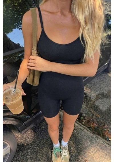 Fit Women Kadın ı Siyah Basic Askılı Body