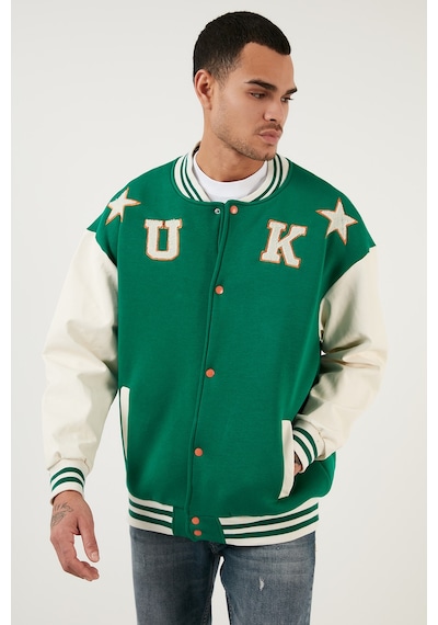 Buratti Oversize Kolej Yaka Cepli Bomber Erkek Ceket 628Mnh178 Koyu Yeşil Buratti Oversize Kolej Yaka Cepli Bomber Erkek Ceket 628Mnh178 Koyu Yeşil