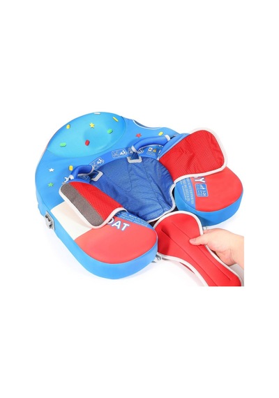 Mambobaby Yüzme Simidi - Stars&stripes, Emniyetli, Gölgelikli Ve Ayak Destekli