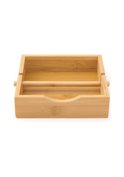 Tohanaa Bambu Yatay Peçetelik - Kahverengi - 18 Cm Renkli