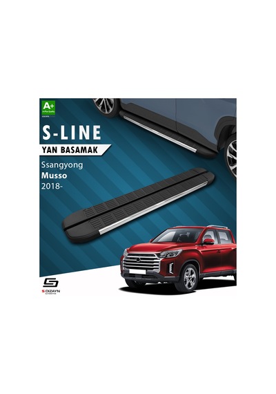 S-dizayn Ssangyong Musso S-line Krom Yan Basamak 203 Cm 2018 Üzeri A+ Kalite