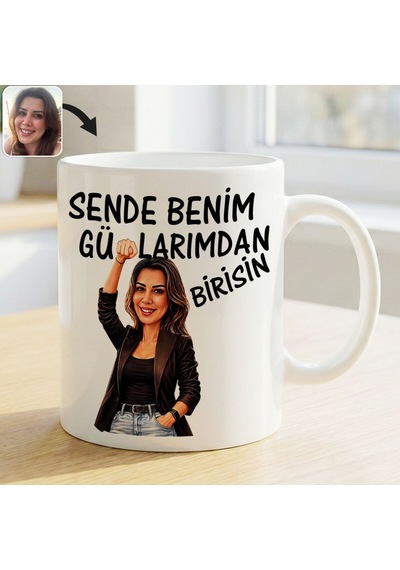 Bk Gift Kişiye Özel Sende Benim Günahlarımdan Birisin Karikatürlü Beyaz Kupa Bardak -1, Arkadaşa Hediye, Eğlenceli Hediye