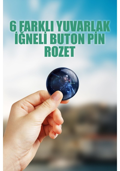 Call Of Duty Video Oyun Bilgisayar Oyunu Çanta Süsü Rozet İğneli Buton Rozet Seti 6 Adet Çok Renkli