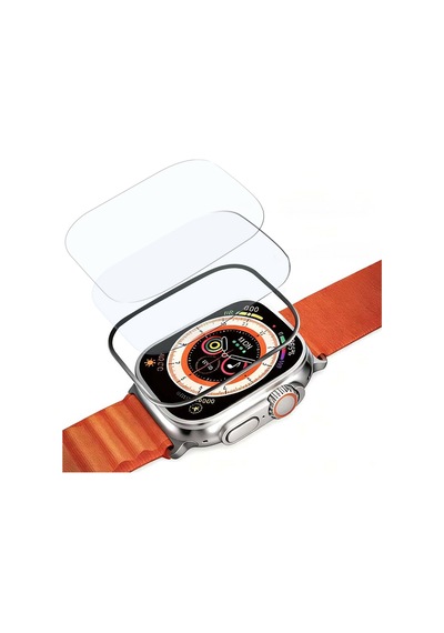 Watch Ultra 49mm Uyumlu Mohseven İwatch Seri Safir Akıllı Saat Temperli Cam Ekran Koruyucu Titanyum