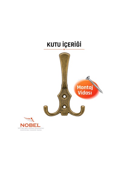 Ri Ko Portmanto Askısı, Metal Vestiyer Askısı, Anti K Sari, Duvar Ve Dolap Askılığı 5'li Set Vidalı