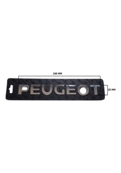 Bagaj Yazı Peugeot 307 ''peugeot'' Boy 260mm En 25mm
