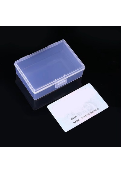 Tr 9x6cm Mini Şeffaf Eşya Takı İskambil Saklama Kutusu Organizer Düzenleyici Klipsli Kapaklı Kutu Genel
