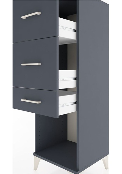 Hyperion Dolap 3 Çekmeceli 44x44x134 Antrasit-antrasit Antrasit