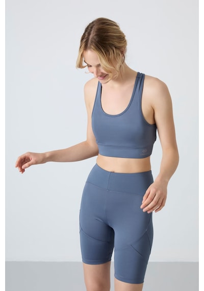 Tommylife Slim Fit U Yaka 2li Paket Petrol-beyaz Kadın Spor Büstiyer - 97120 Beyaz