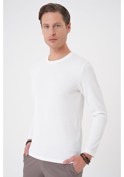 Efor Ts 887 Slim Fit Beyaz T-shirt Beyaz