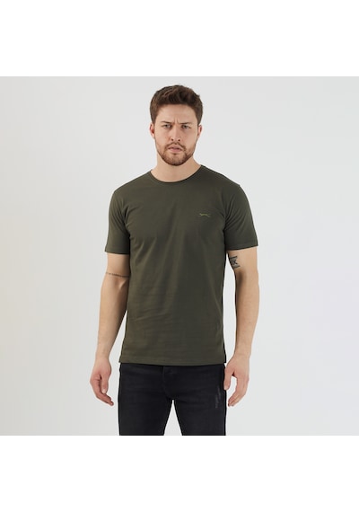 Slazenger SANDER KTN 3 lü Set Erkek  Beyaz - Lacivert - Haki Tişört