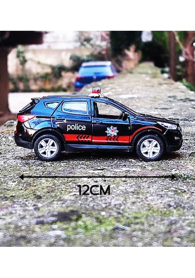 Işıklı Ve Sesli Polis Arabası Çek Bırak - Metal Model Suv Polis Aracı 1:36 Çok Renkli