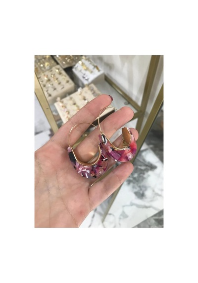 Detaylı Asma Küpe - Model 621 Çok Renkli