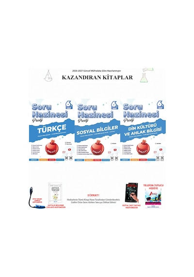 Nartest 6. Sınıf Türkçe, Sosyal Bilgiler Ve Din 3 Kitap Seti