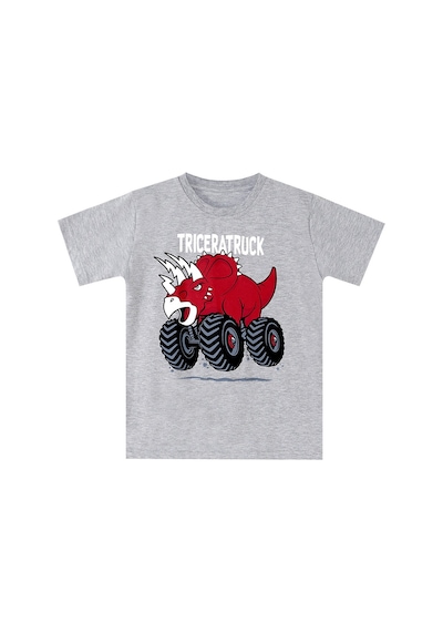 Triceratruck Kırmızı Erkek Çocuk Yazlık T-shirt  Şort Takım