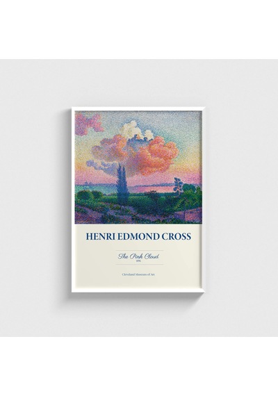 Henri Edmond Cross The Pink Cloud Tablo Çerçeveli Poster Duvar Dekorasyonu Beyaz Çerçeveli Tablo Beyaz Çerçeveli Tablo Dn11d141beyaz