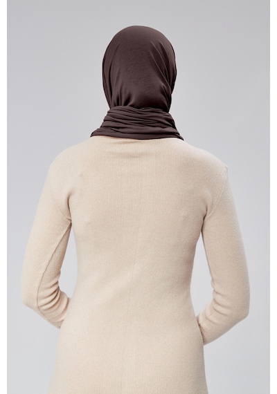 Sonbaharmoda Kadın Tesettür Luxury Penye Şal Kaymaz, Yumuşak, Dört Mevsim Kullanım Şal Kahverengi