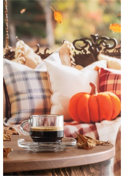 Lav Cozy Cam Espresso Fincan Seti 6 Kişilik 91 ml (6 Espresso Fincanı ,6 Fincan Tabağı)