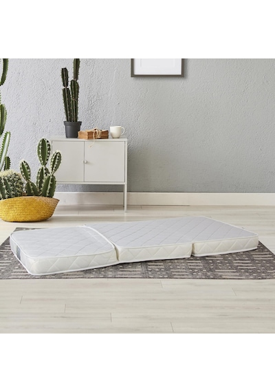 Homedius Trend Tek Kişilik 3 Kat Yaylı Katlanır Yatak 90x190 Cm Beyaz